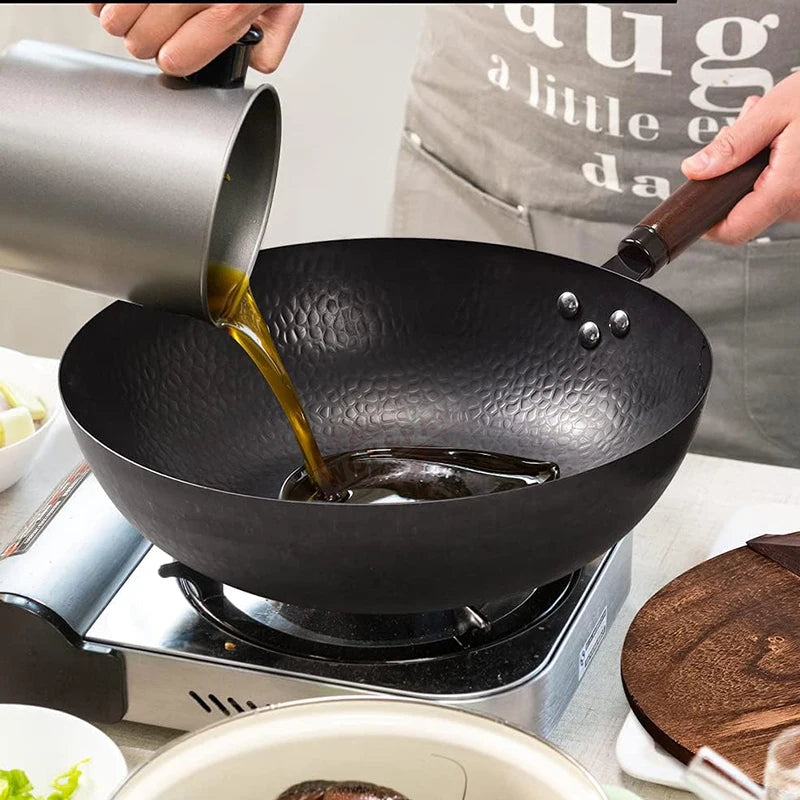Wok à induction en nid d'abeilles - HIKAGE 32cm La maison du wok